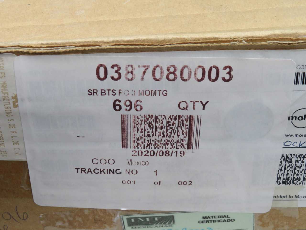 Lot Of 680 Molex 0387080003 SR BTS PC 3 Momtg Terminal Blocks T165333 - TERMINAL BLOCKS
