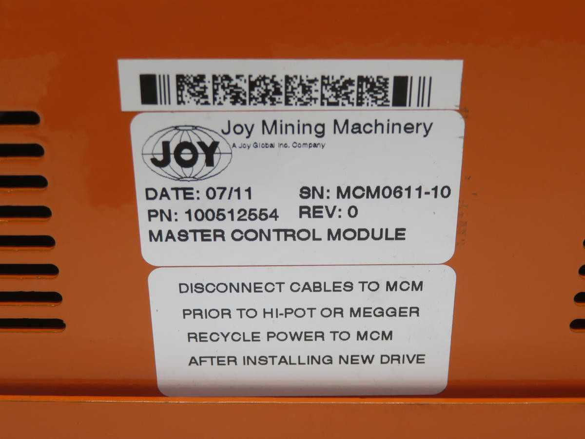JOY 100512554 MASTER CONTROL MODULE T232566 - DRILLING MACHINES