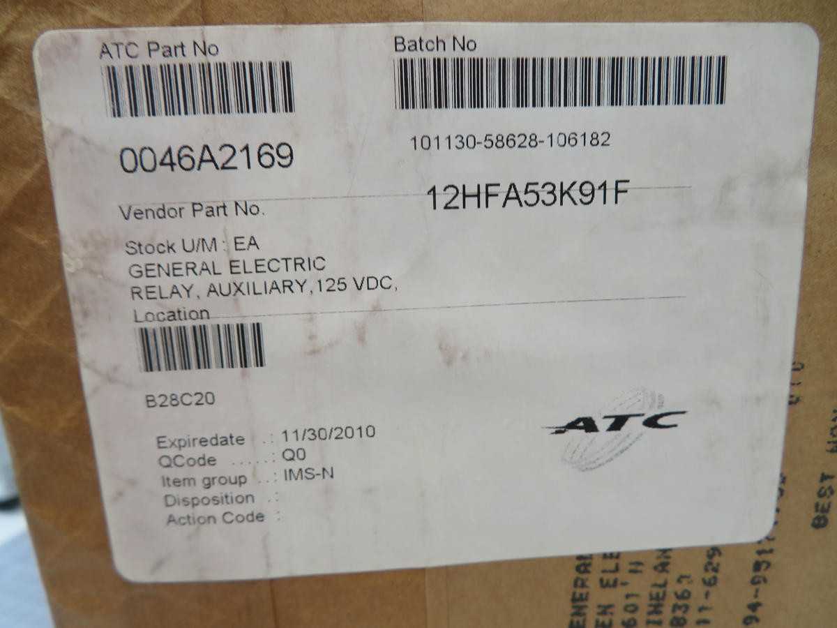 GE 12HFA53K91F MULTICONTACT AUXILIARY RELAY T202249 - ELECTRICAL RELAYS