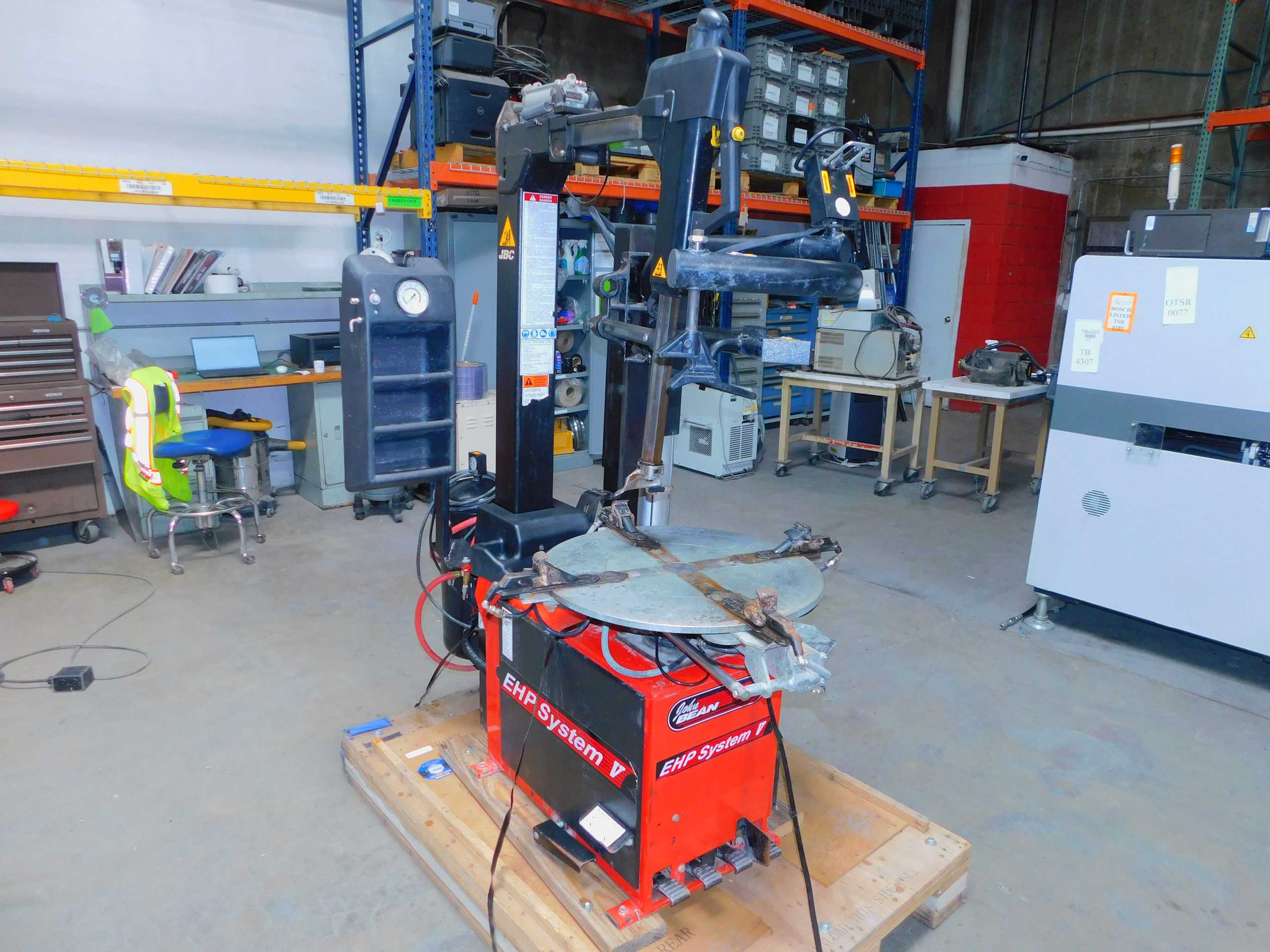 John Bean EHP System V Professional Tilt-Tower Tire Changer - AUTO SHOP EQUIPMENT