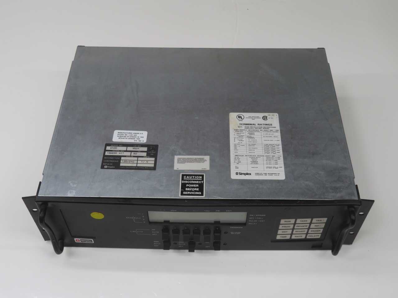 SIMPLEX 6400 TIME CONTROL CENTER, 1.5A, 120/240V, 60HZ, 6 OUTPUT CIRCUITS - AUTOMATION & CONTROLS