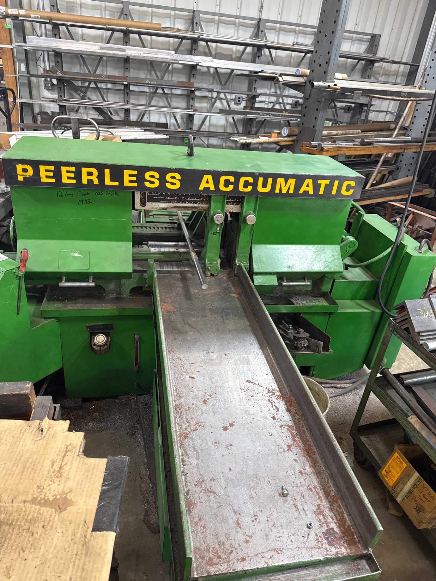 1974 Peerless Accumatic 1400 Horizontal Band Saw, 5 HP, 440V, Hydraulic Clamping - HORIZONTAL BAND SAWS