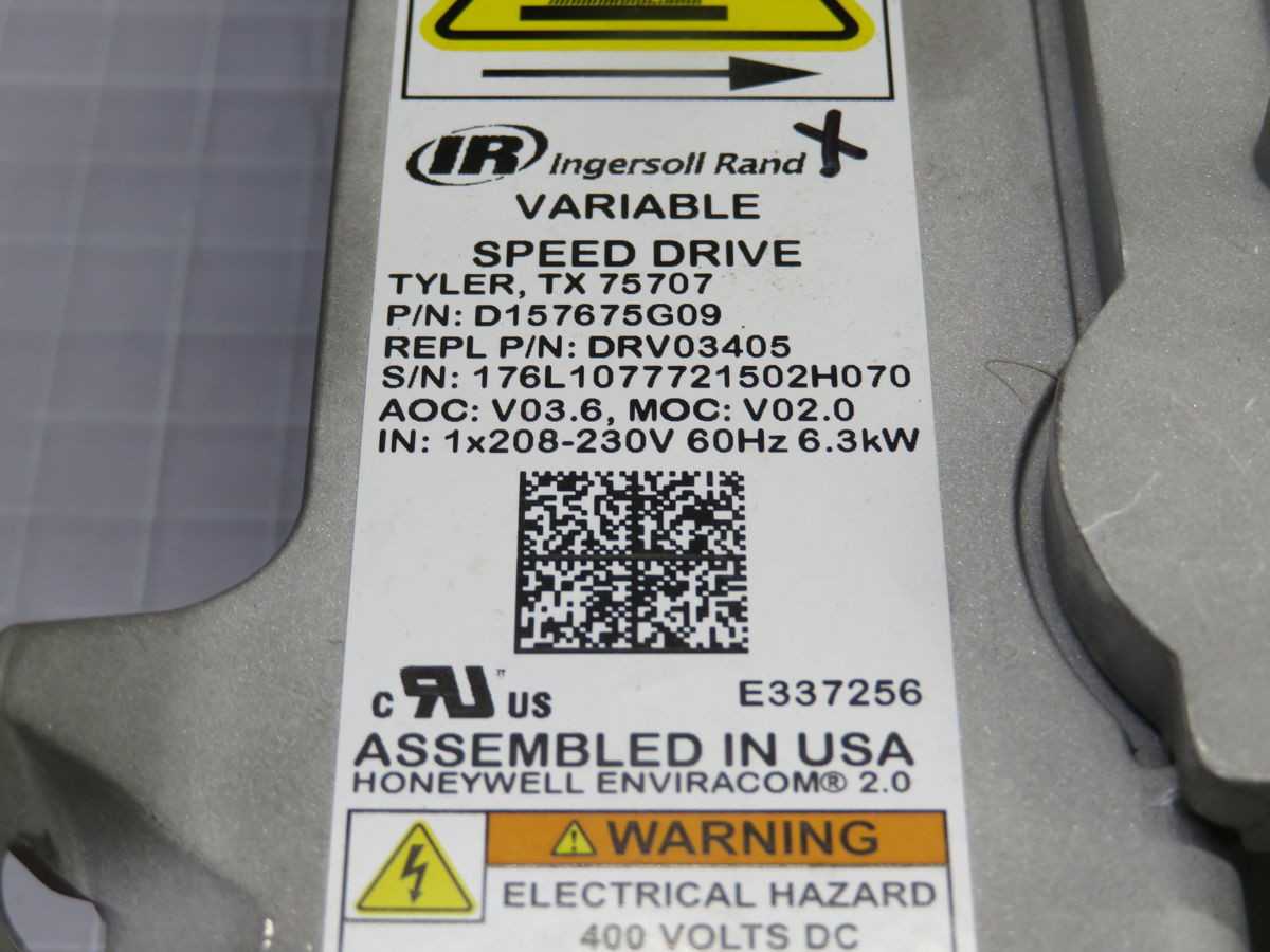 INGERSOLL RAND DRV03405 VARIABLE SPEED DRIVE T257595 - AUTOMATION & CONTROLS