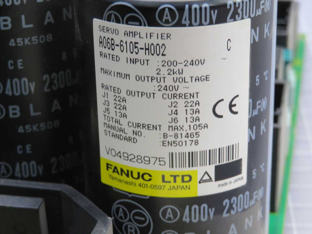 FANUC A16B-2000-0062/06C SERVO AMPLIFIER CIRCUIT BOARD T253134 - PCB CIRCUIT BOARDS