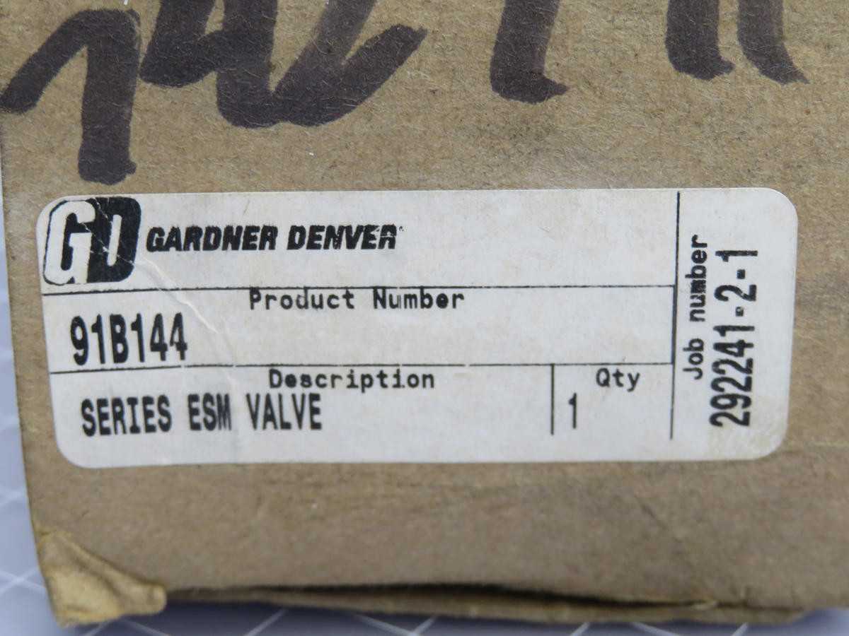 GARDNER DENVER 91B144 SERIES ESM VALVE T238765 - CONTROL VALVE