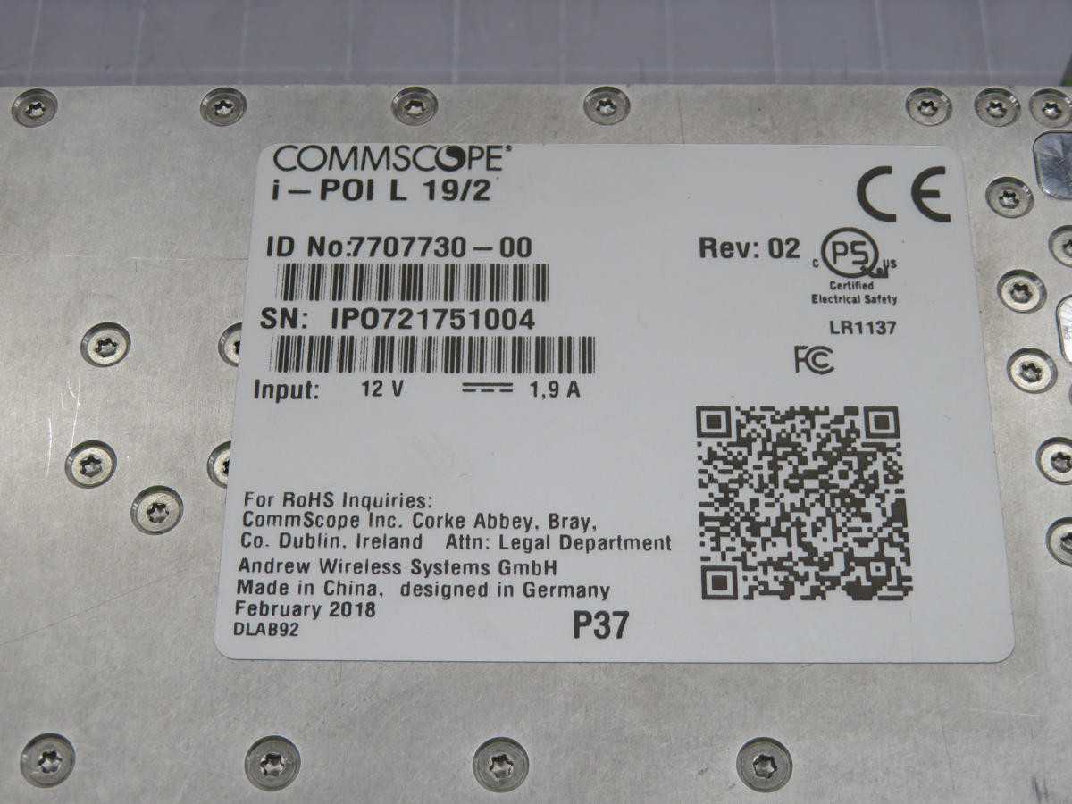 COMMSCOPE 7707730-00 I-POI L 19/2 ACTIVE LOW POWER POINT OF INTERFACE T215879 - POWER SUPPLIES