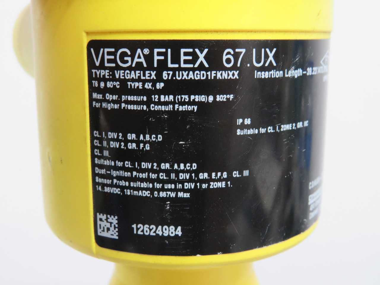 VEGA 67.UXAGD1FKNXX VEGA FLEX 67.UX SENSOR T162358 - LEVEL MEASUREMENT