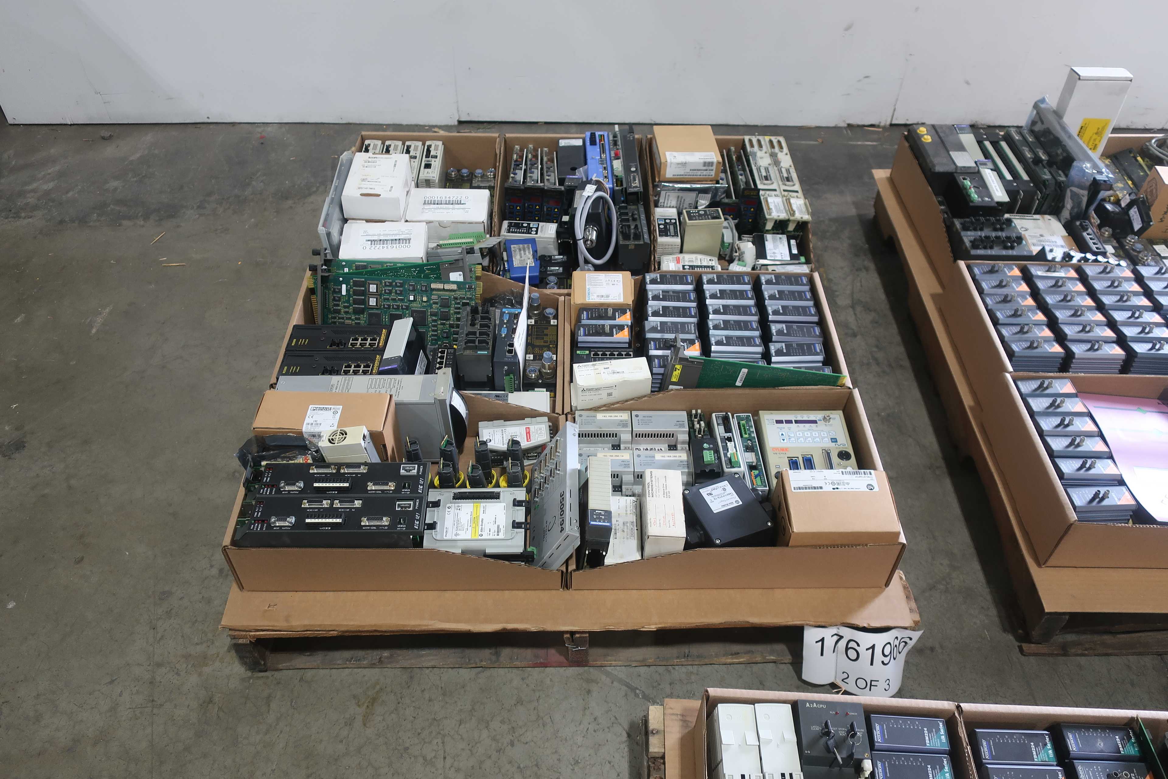 SKU 1761966 - 3 PALLETS OF ASSORTED CONTROLLER AND ETHERNET MODULES - AUTOMATION & CONTROLS