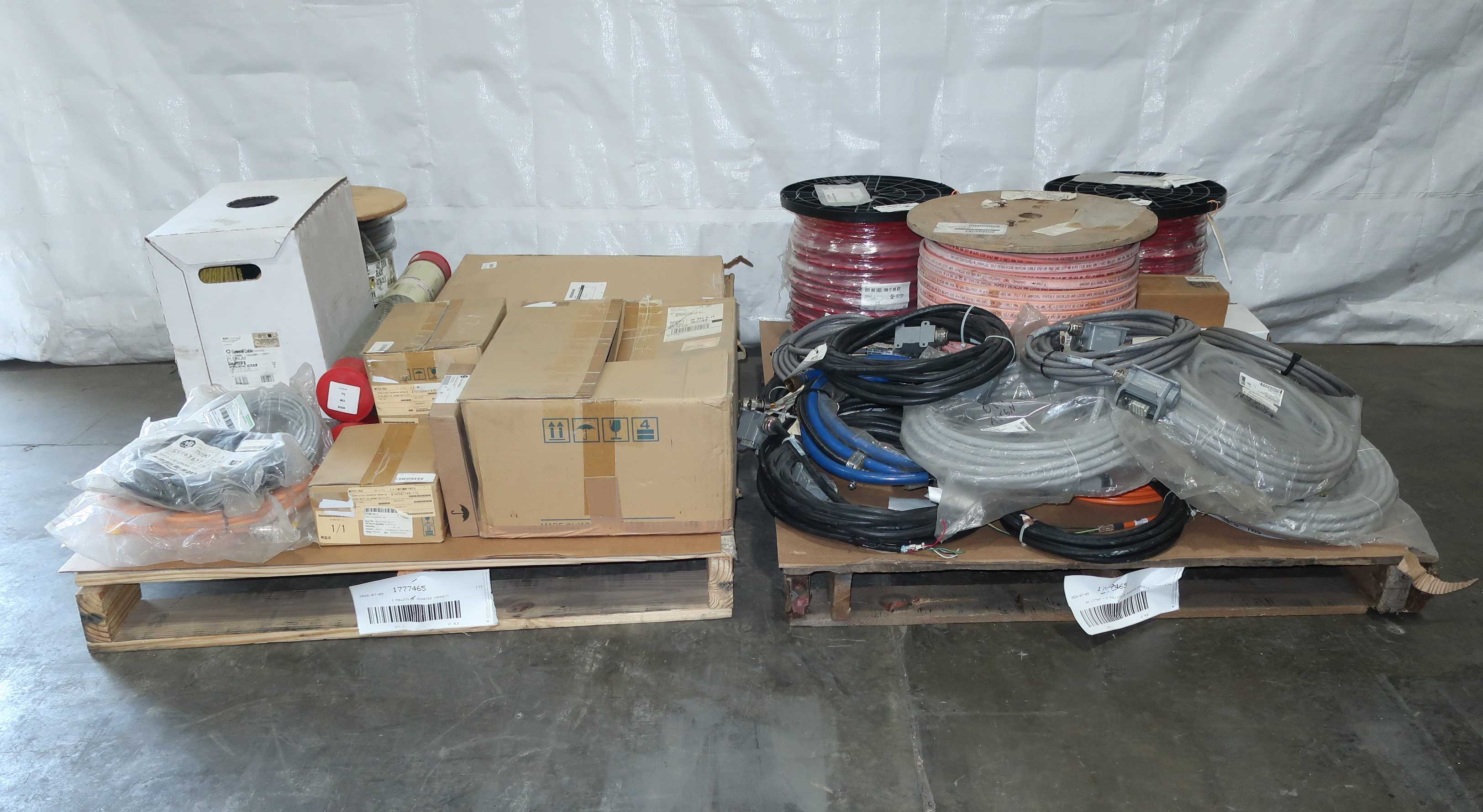 SKU 1777465 - 2 PALLETS OF ASSORTED CORDSETS AND CABLES - CORDSET CABLES