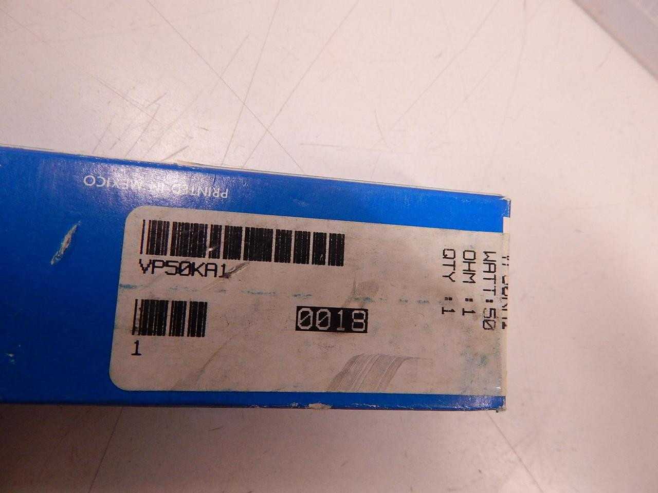 LOT OF 39 CLAROSTAT VP50KA1 WIREWOUND RESISTORS - CHASSIS MOUNT 1 OHM 50.0WADJUST WIREWOUND RESISTOR - SHAFT MOUNT GEAR REDUCER