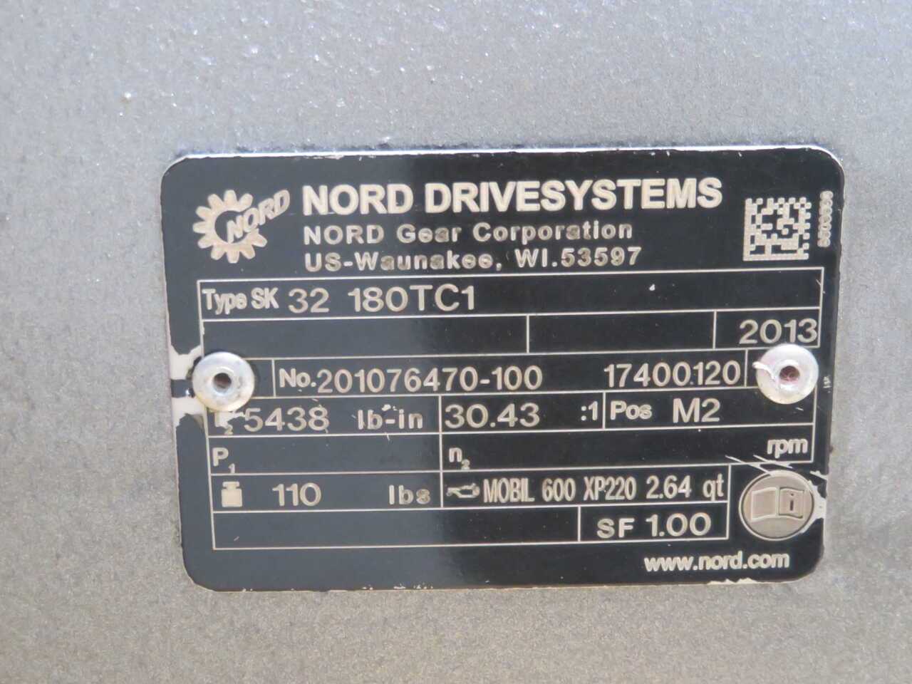 NORD SK 32 180TC1 GEAR MOTOR T270972 - GEAR REDUCERS