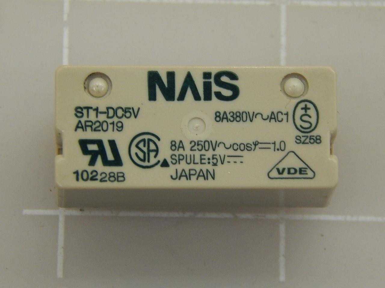 LOT OF 49 NAIS ST1-DC5V AR2019 GENERAL PURPOSE RELAYS 8A 5VDC 1FORMA/1FORMB PCB T86959 - ELECTRICAL RELAYS