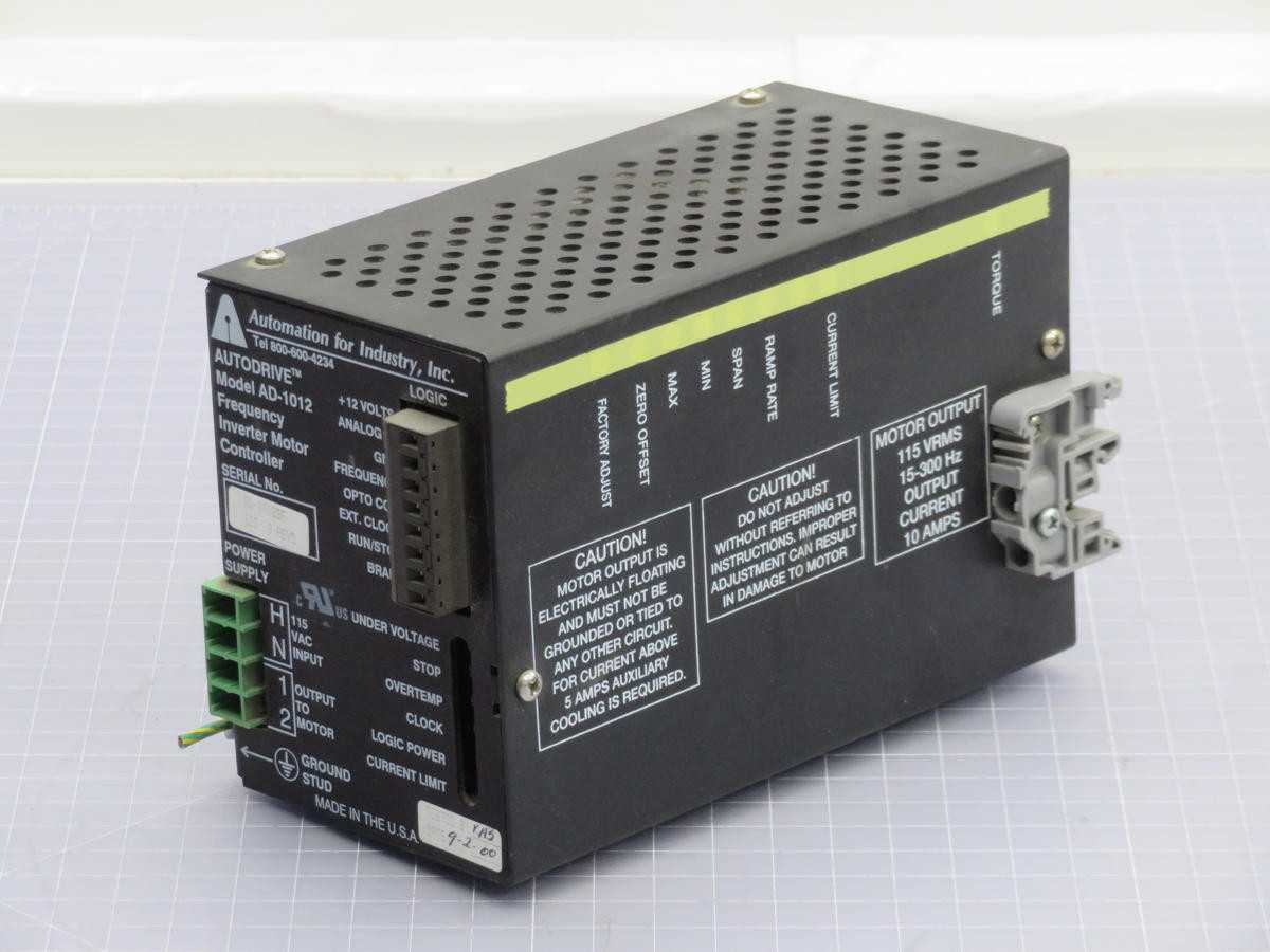 AUTOMATION FOR INDUSTRY AD-1012 AD-1012BF
 POWER SUPPLY T216870 - POWER SUPPLIES