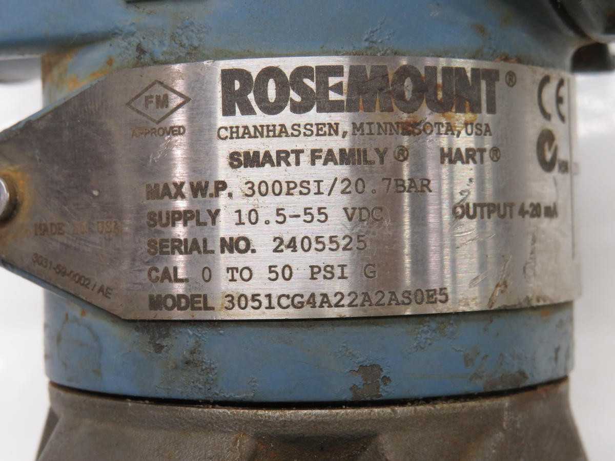 Rosemount 3051CG4A22A2AS0E5 Differential Pressure Transmitter - PRESSURE TRANSMITTER
