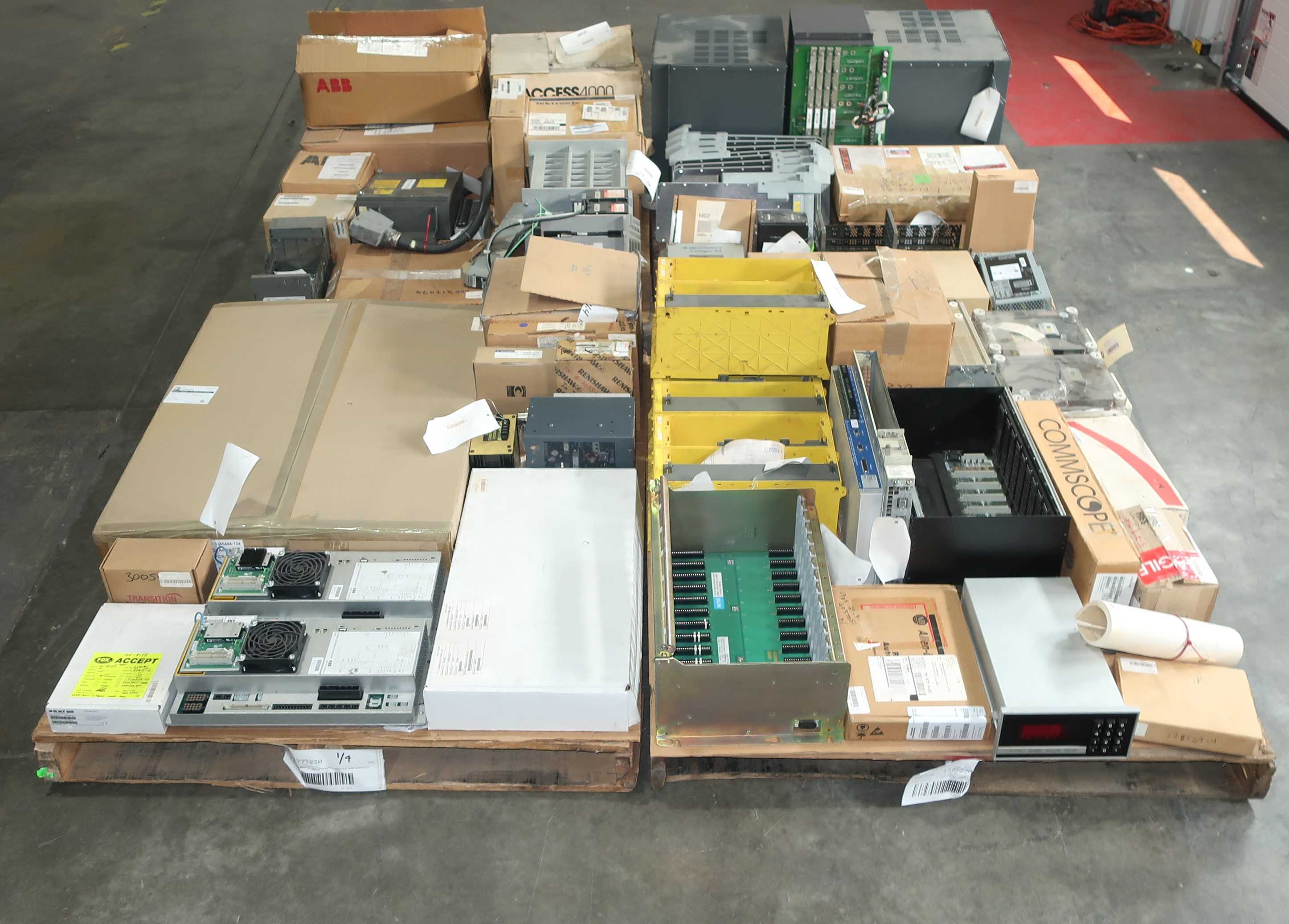 SKU 1777230 - 4 PALLETS OF ASSORTED PLC MODULES AND CHASSIES - PLC MODULES