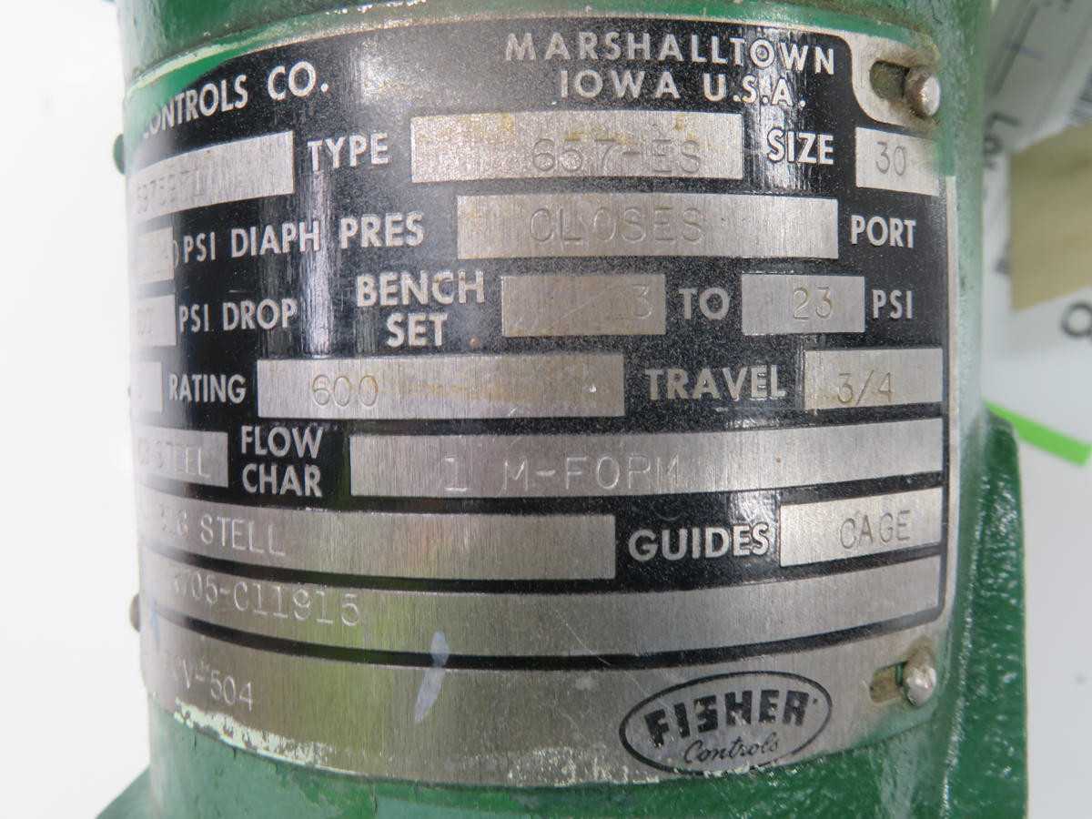 Fisher 657-ES Pneumatic Steel Flanged Control Valve T212118 - VALVE & ACTUATOR ASSEMBLY