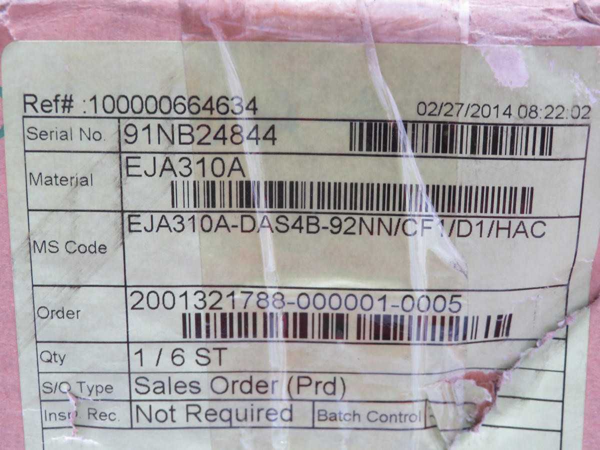 YOKOWAGA EJA310A TRADITIONAL-MOUNT ABSOLUTE PRESSURE TRANSMITTER T210416 - FLOW TRANSMITTER