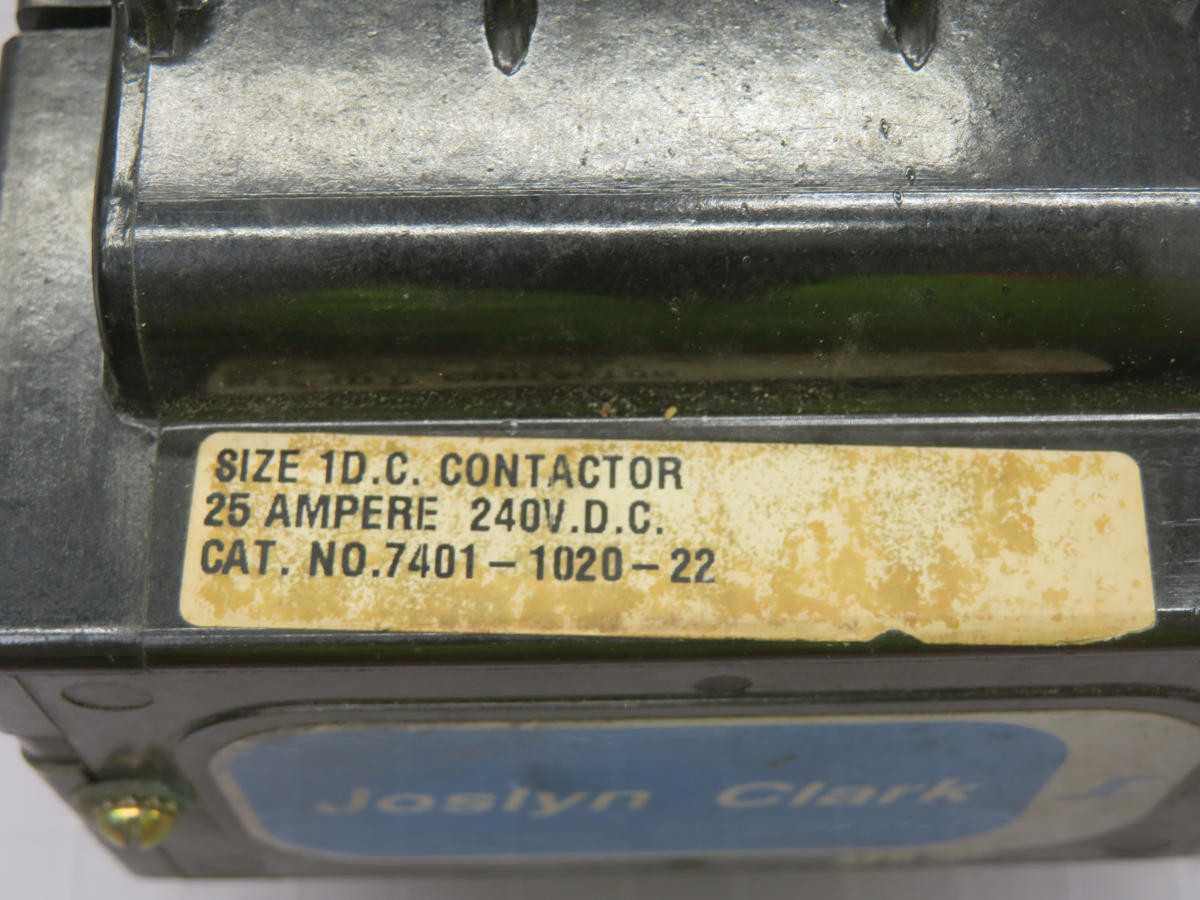 JOSLYN CLARK 7401-1020-22 CONTACTOR T222914 - DC CONTACTOR