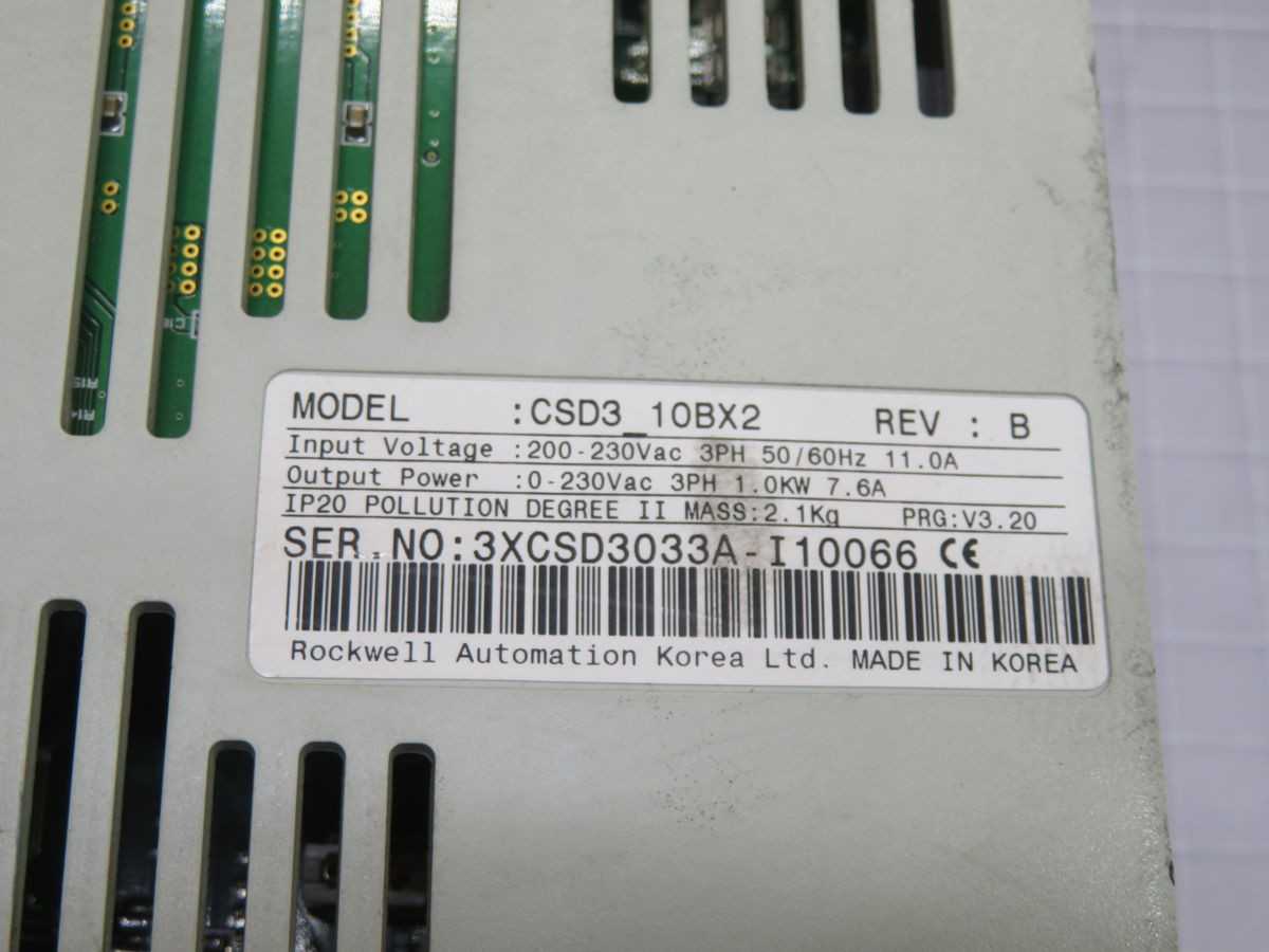 ROCKWELL CSD3_10BX2 SERVO DRIVE T253751 - SERVO DRIVES