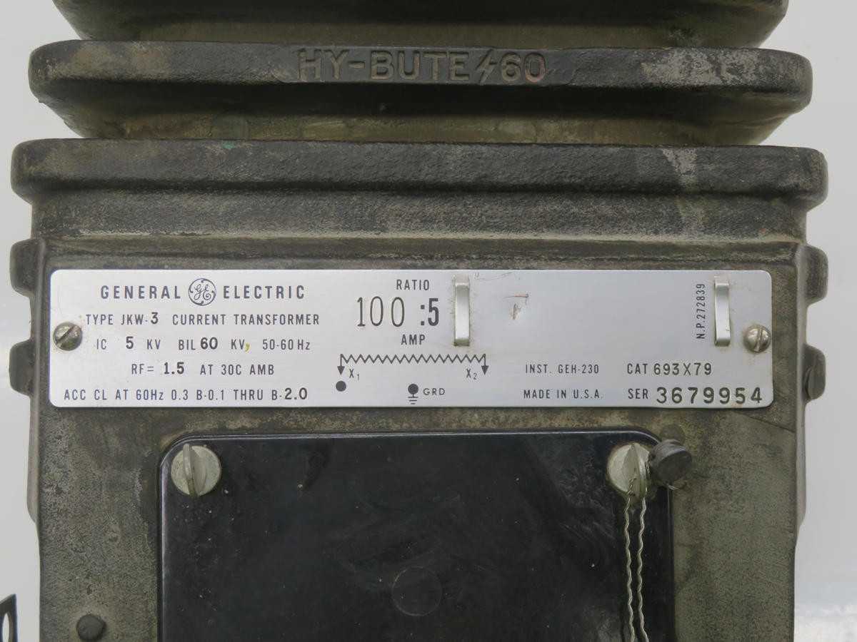 GE 693X79 CURRENT TRANSFORMER 100:5A T225573 - POWER TRANSFORMERS