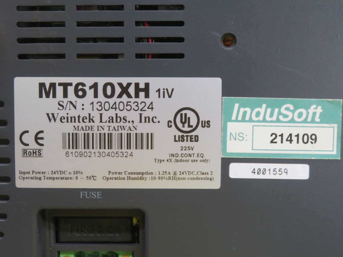 Weintek Labs MT610XH 1IV Touch Panel Display T258993 - OPERATOR INTERFACE PANELS