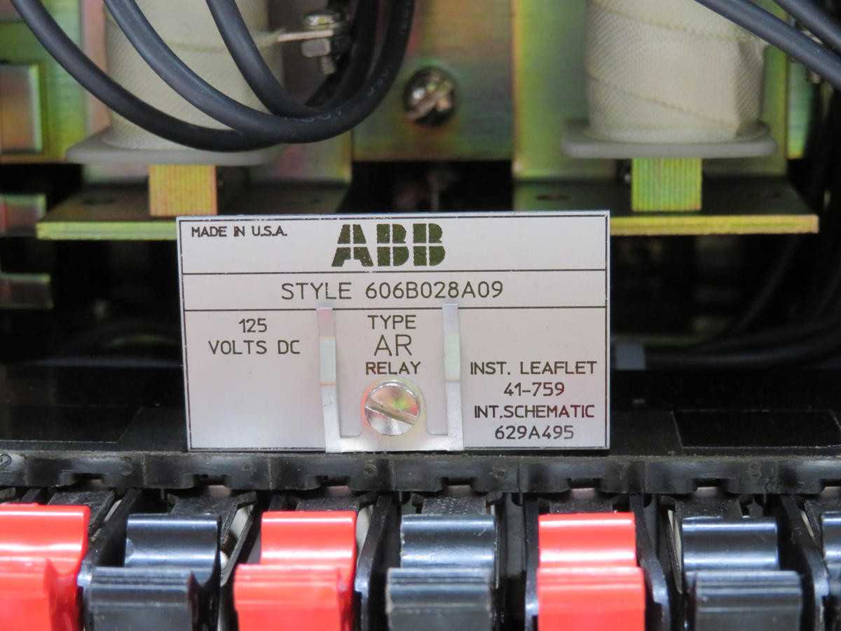 ABB 606B028A09 TYPE AR RELAY T210314 - PROTECTION RELAY