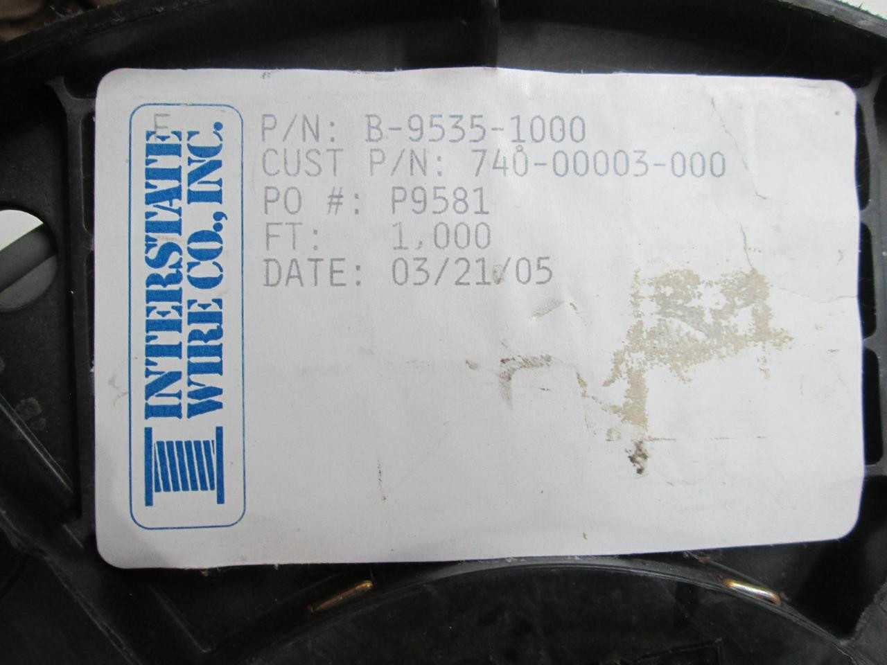 INTERSTATE WIRE B-9535-1000 740-00003-000 WIRE (1000 FT) T52864 - ELECTRICAL WIRE