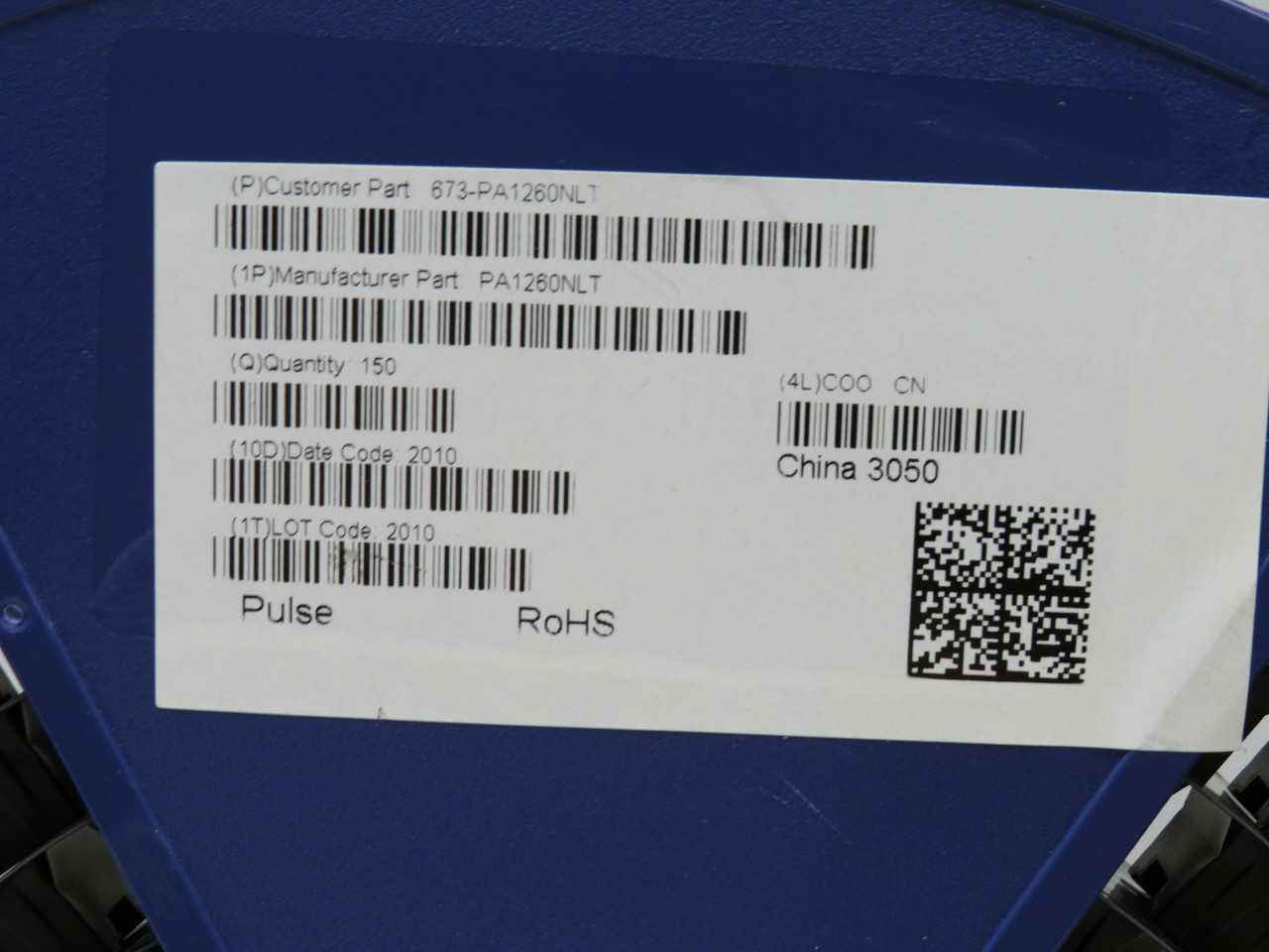 LOT OF 150 PULSE PA1260NLT/673-PA1260NLT S7_6937412 POWER TRANSFORMERS SMD HIFREQ WIREWOUND 77.4UH . - POWER TRANSFORMERS