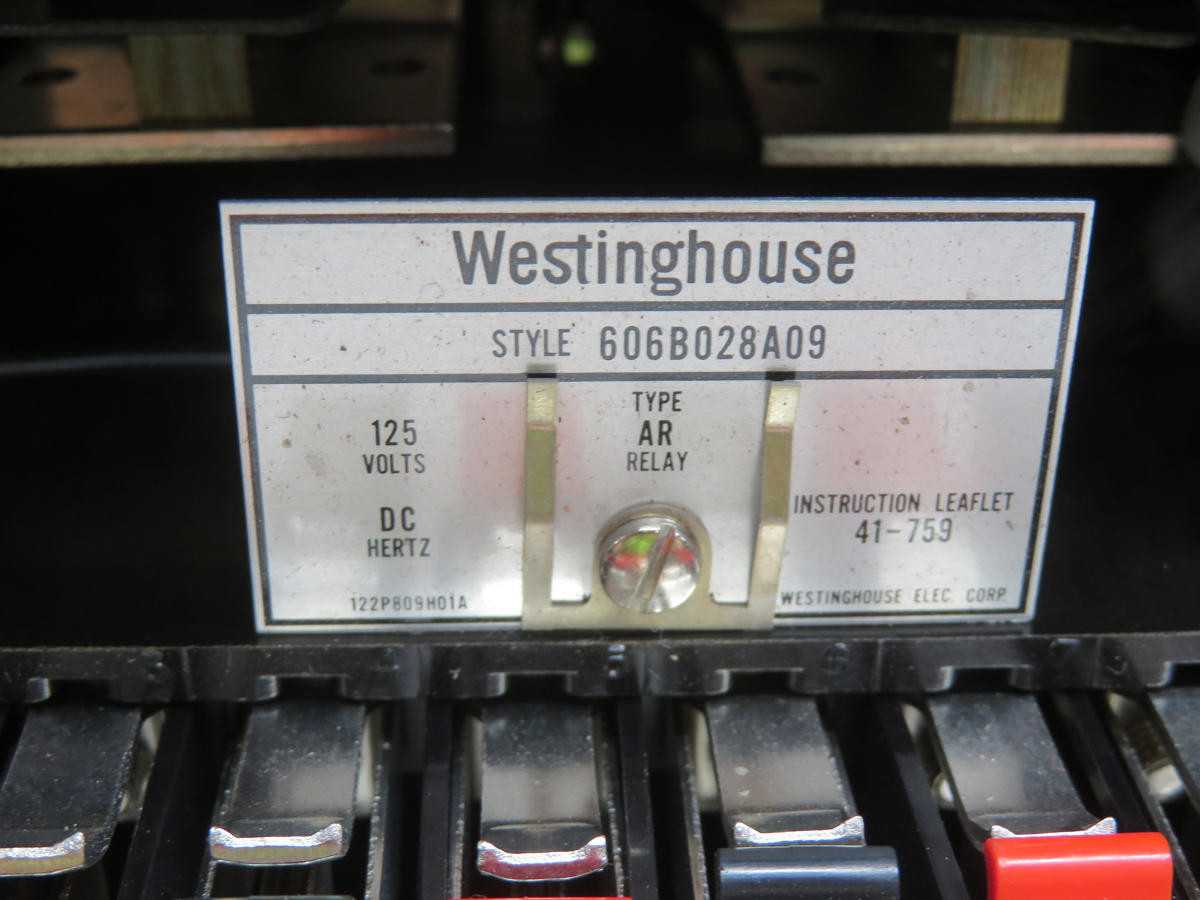 WESTINGHOUSE 606B028A09 TYPE AR RELAY T210548 - PROTECTION RELAY