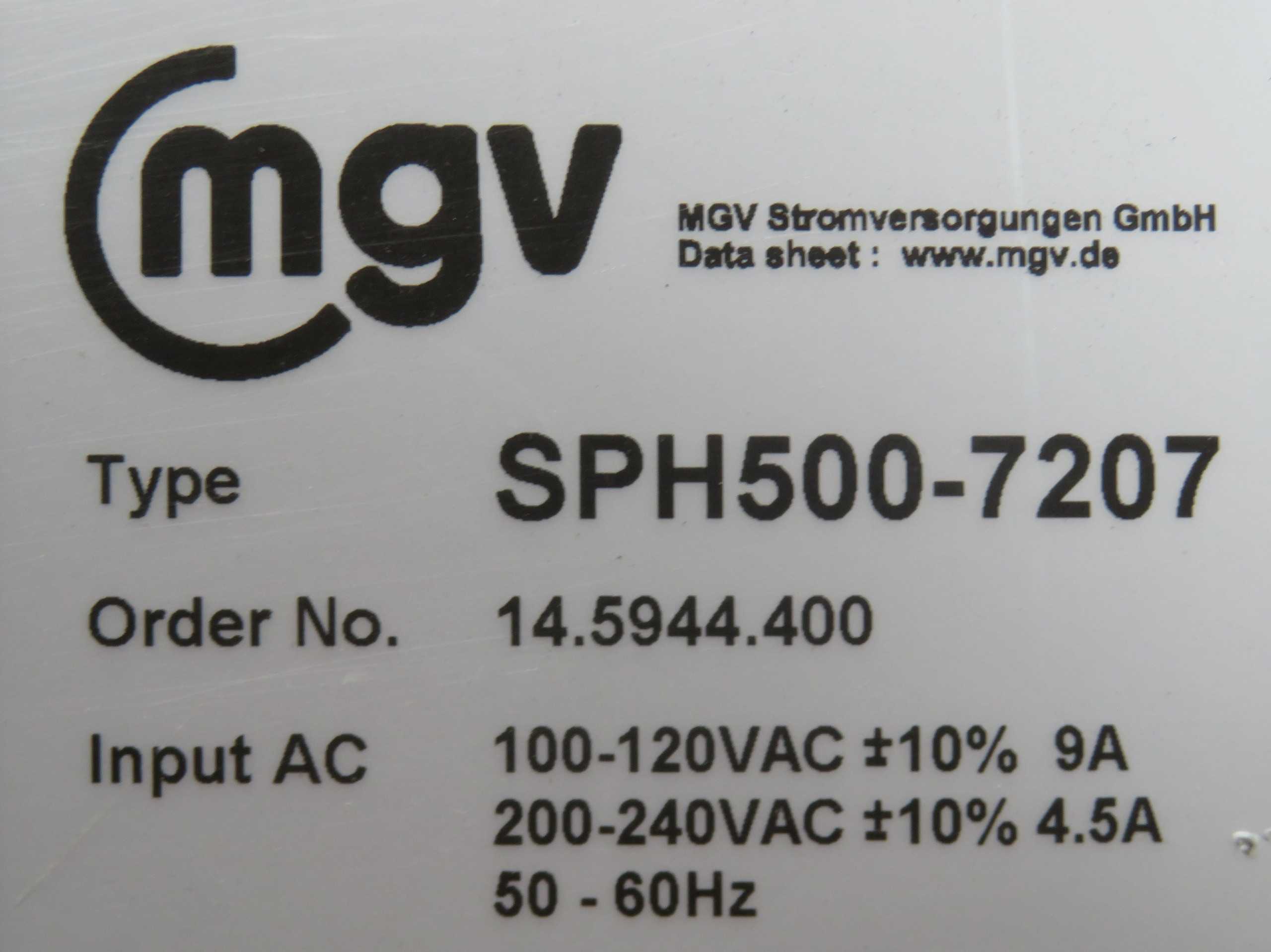 Mgv Sph500-7207 Power Supply For Linmot Linear Motor Systems - POWER SUPPLIES