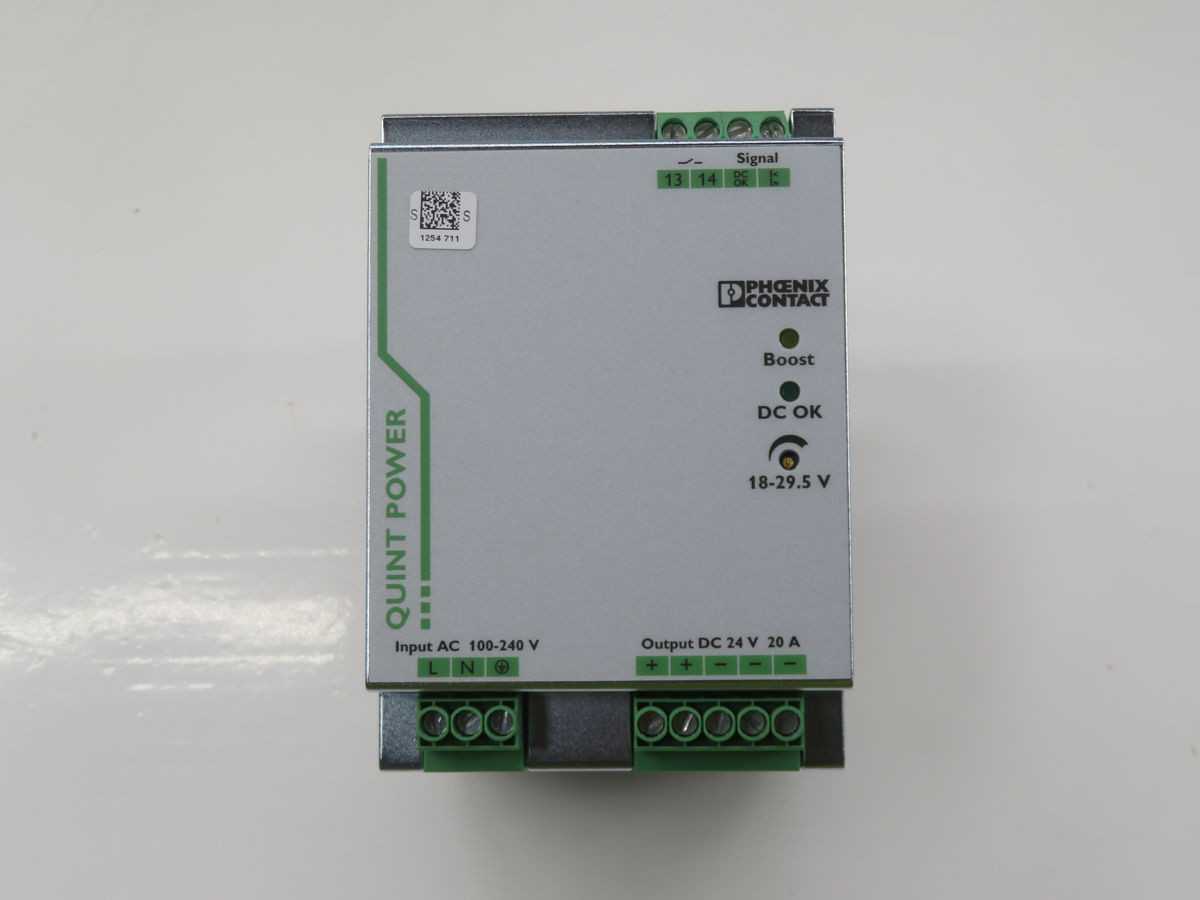 PHOENIX CONTACT QUINT-PS/1AC/24DC/20 POWER SUPPLY T243721 - POWER SUPPLIES