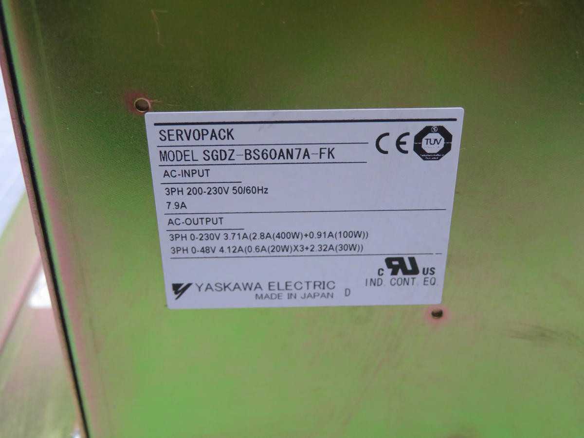 Yaskawa Electric SGDZ-BS60AN7A-FK Servo Driver T212717 - SERVO
