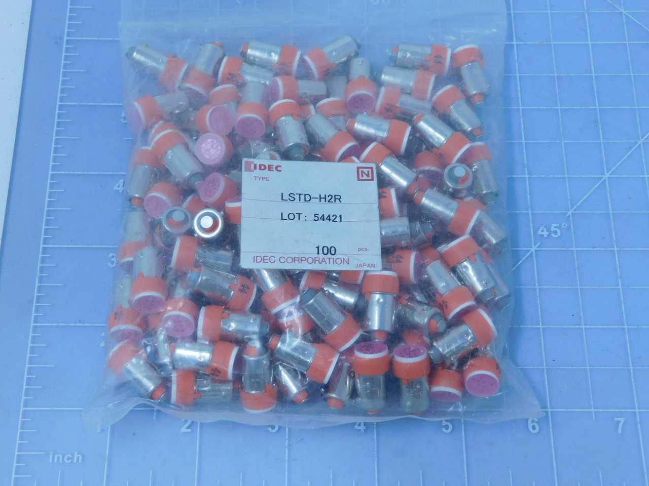 Lot Of 100 IDEC LSTD-H2R LED Bulbs T149441 - VALVE POSITIONERS & INDICATORS