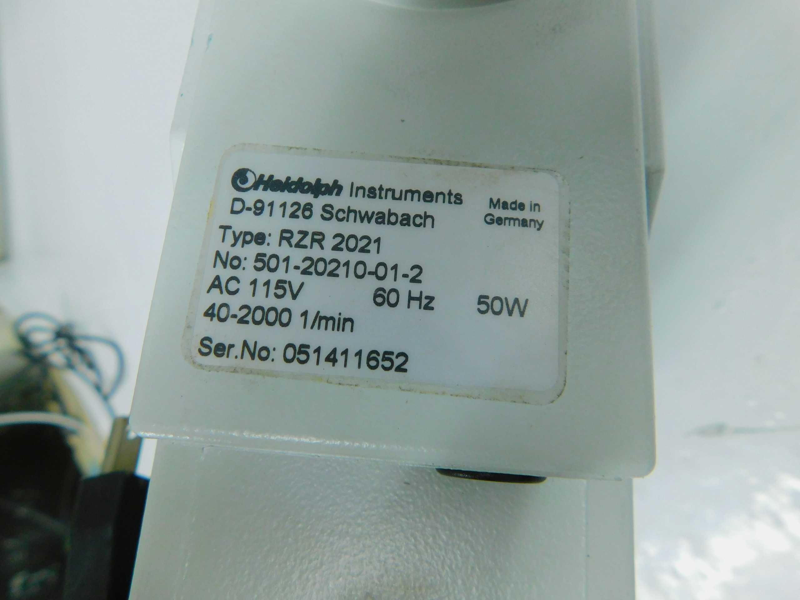Heidolph RZR 2021 Overhead Stirrer 40-2000 RPM - Tested & Ready for Use - LAB & SCIENTIFIC