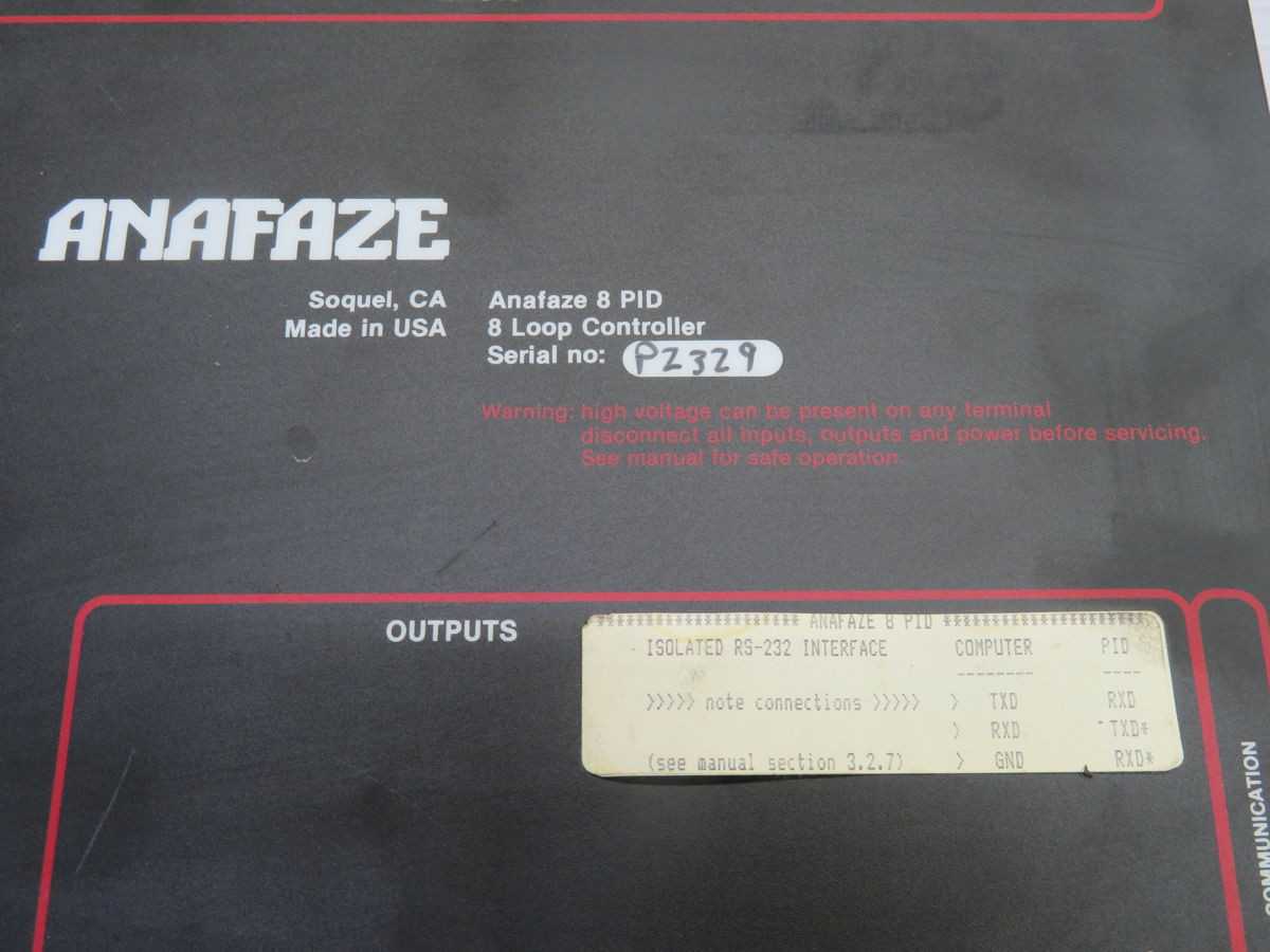 ANAFAZE 8 PID PID CONTROLLER T257758 - MISCELLANEOUS