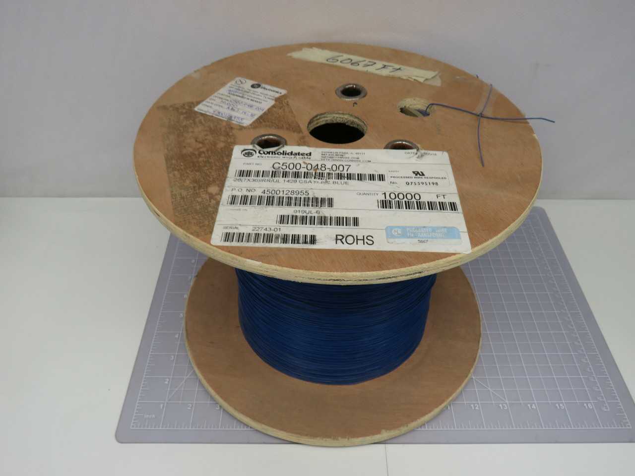 CONSOLIDATED C500-048-007 4500128955 28(7X36)IRR/UL 1429 CSA BLUE WIRE CABLE 6000 FT T172223 - ELECTRICAL WIRE