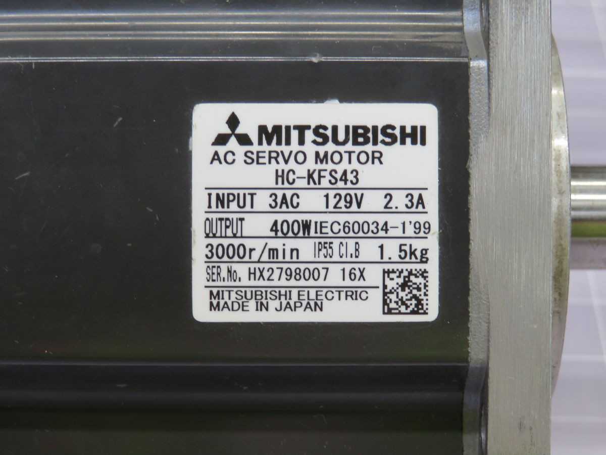 MITSUBISHI HC-KFS43 AC SERVO MOTOR T254556 - SERVO