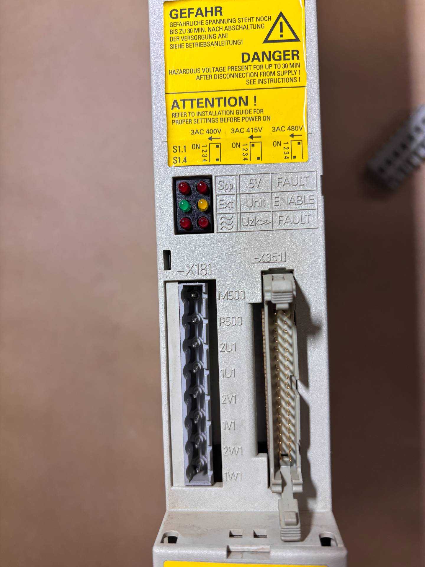 SIEMENS 6SN1112-1AC01-0AA1 SIMODRIVE 611 MONITORING MODULE - PLC MODULES