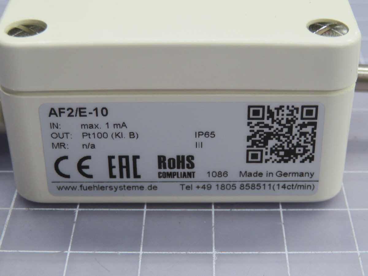 Fuehler Systeme AF2/E-10 Temperature Sensor T259108 - TEMPERATURE TRANSDUCER