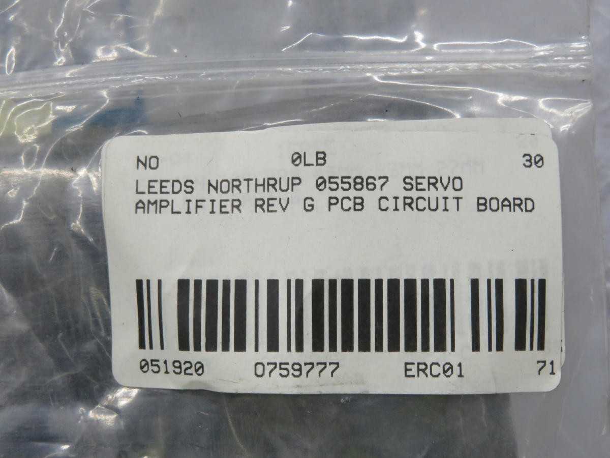 LEEDS NORTHRUP 55867 SERVO AMPLIFIER REV G PCB CIRCUIT BOARD T218243 - PCB CIRCUIT BOARDS