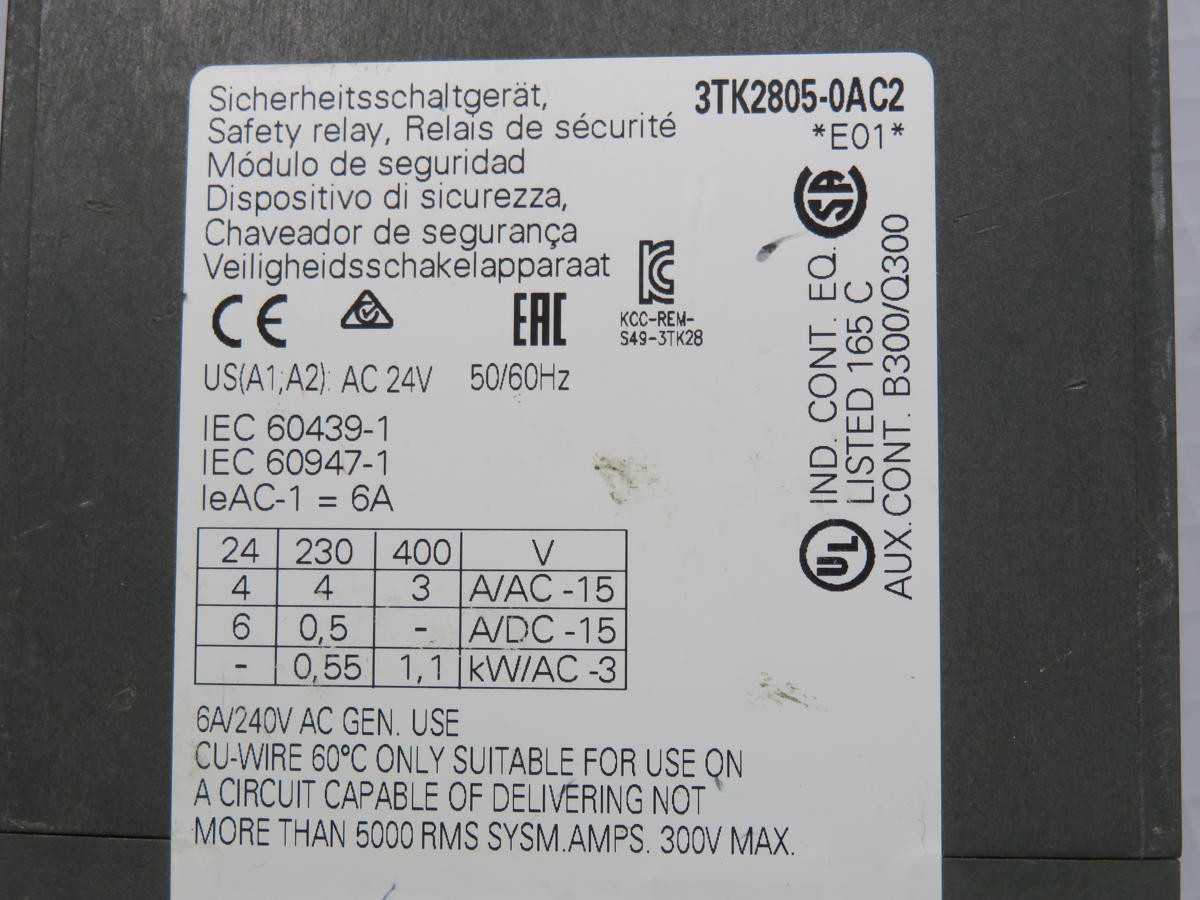 Siemens 3TK2805-0AC2 Safety Combination Contactor T214534 - CONTACTORS