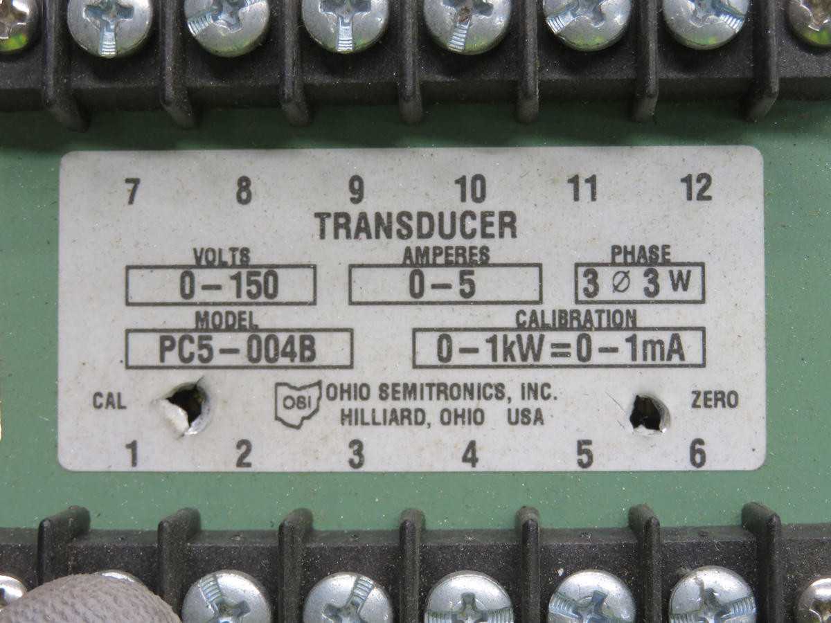 OHIO SEMITRONICS PC5-004B TRANSDUCER T233565 - INSTRUMENTATION