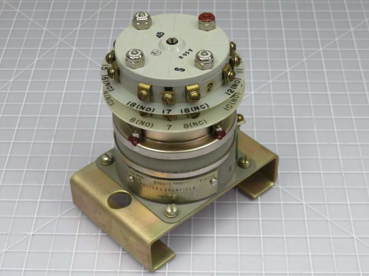 Potter & Brumfield 4103-1 Rotary Relay Coil 118 VAC T191192 - ELECTRICAL RELAYS