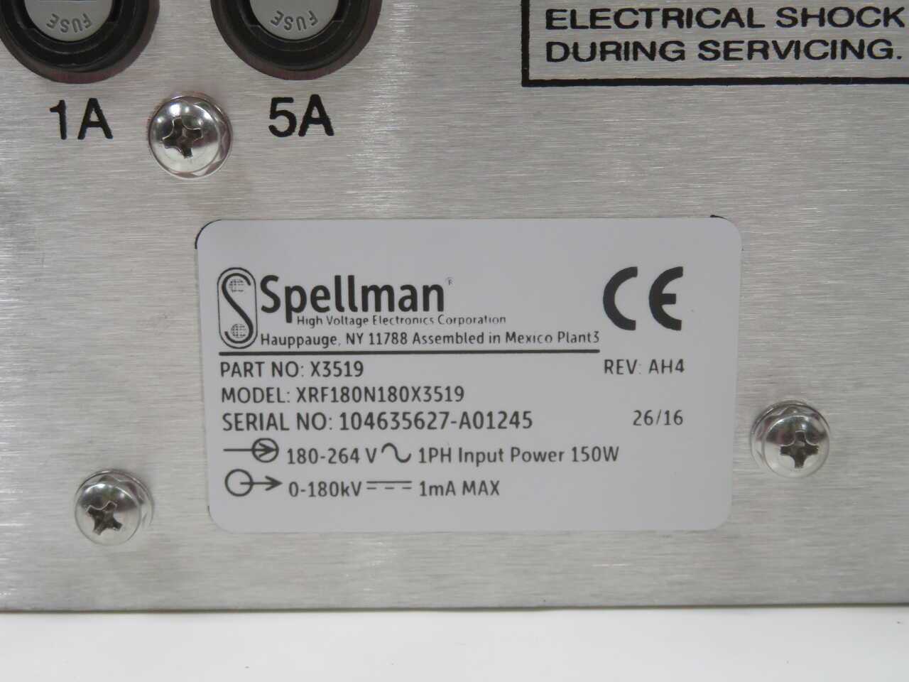 SPELLMAN XRF180N180X3519 POWER SUPPLY 180-264V 1PH 150W - MOTOR DRIVES