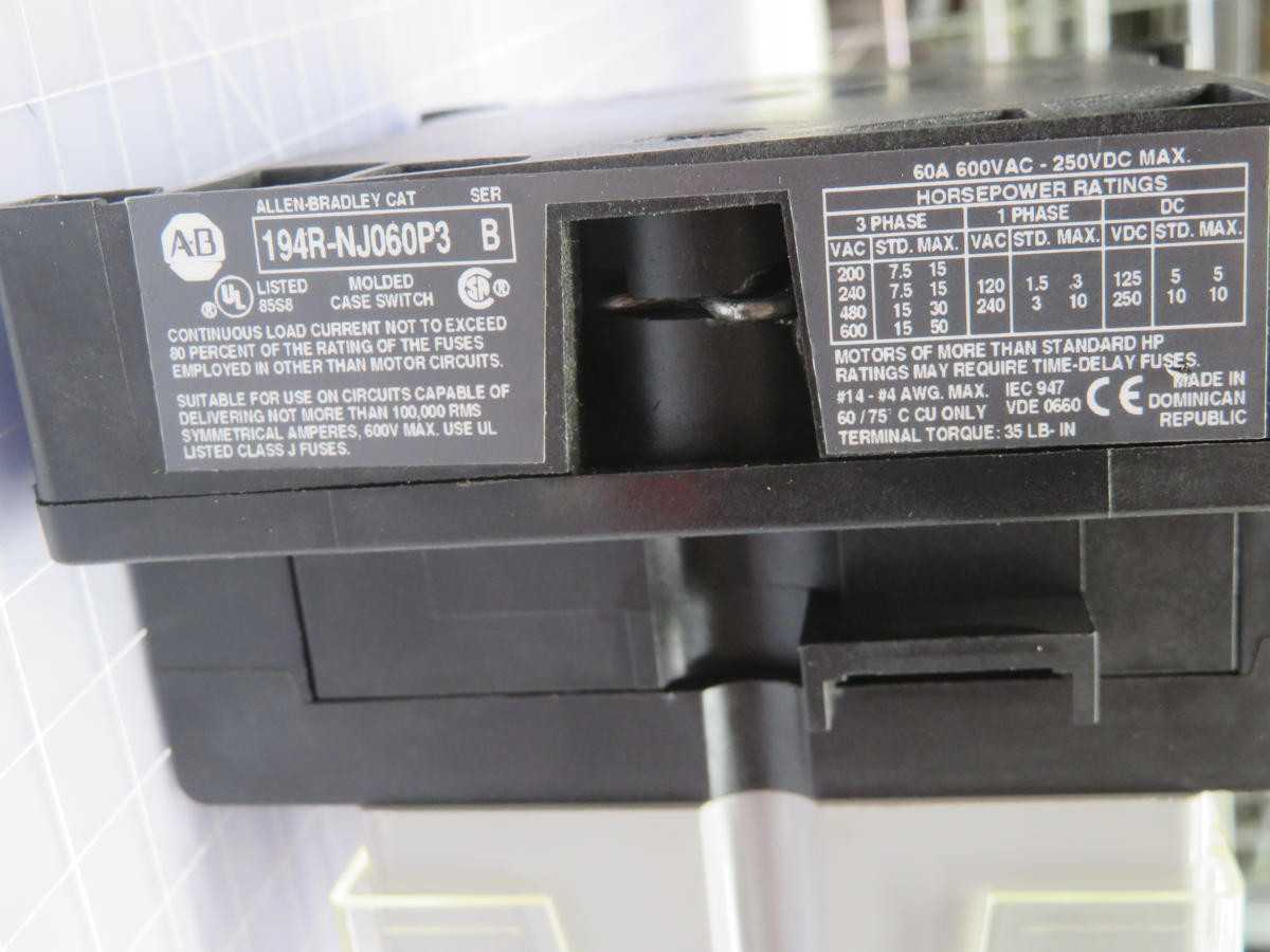 ALLEN BRADLEY 194R-NJ060P3 ROTARY DISCONNECT SWITCHES T209521 - DISCONNECT SWITCHES
