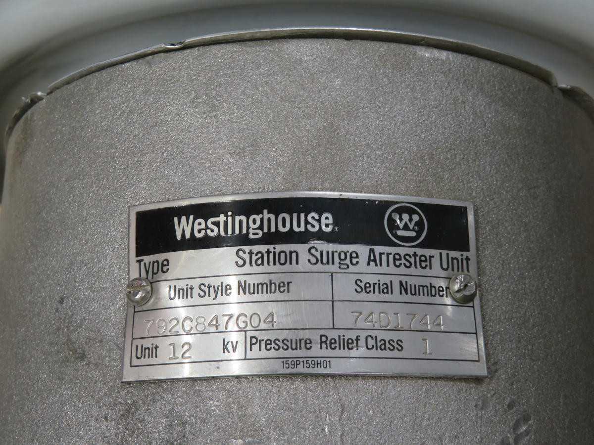 WESTINGHOUSE 7920847604 STATION SURGE ARRESTER UNIT T225517 - SURGE SUPPRESSOR
