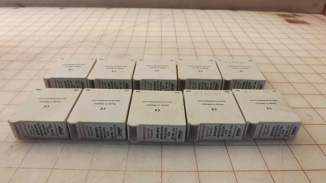 LOT OF 10 MERSEN SP670PV SURGE-TRAP PLUGGABLE SURGE PROTECTIVE DEVICE T31982 - SURGE SUPPRESSOR