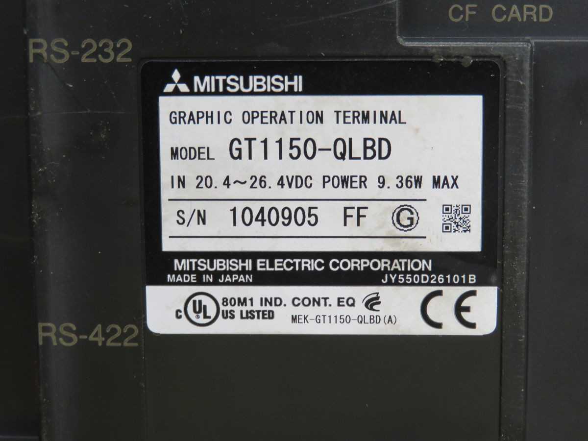 MITSUBISHI GT1150-QLBD GRAPHIC OPERATION TERMINAL T248448 - OPERATOR INTERFACE PANELS