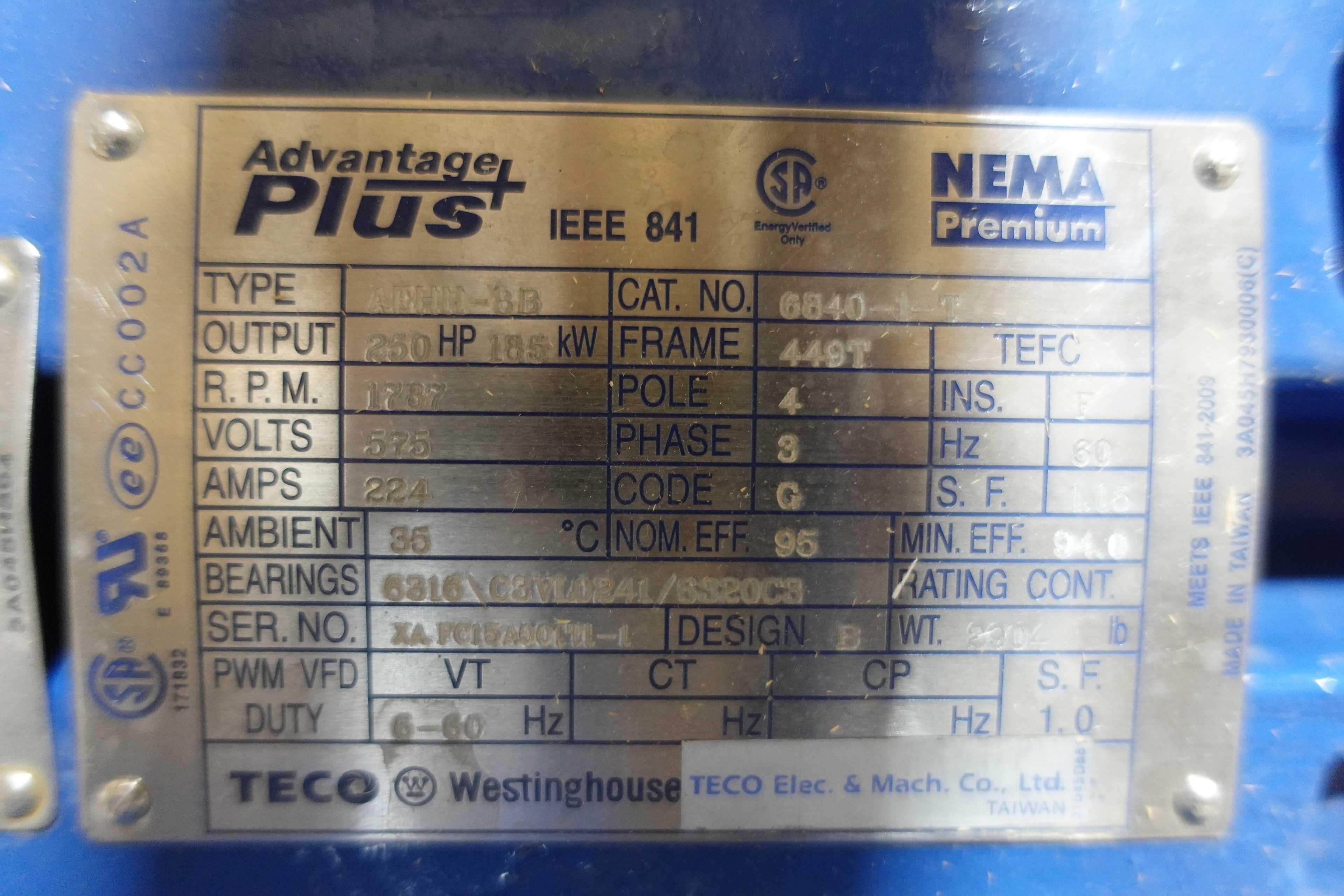 SKU 1771572 - WESTINGHOUSE ADVANTAGE PLUS 6840-1-T AC MOTOR - ELECTRIC MOTORS