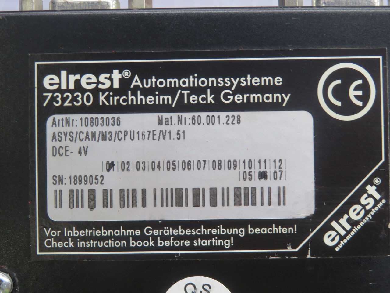 ELREST 10803036 OPERATOR INTERFACE T245532 - SERVO DRIVES